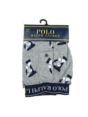 Polo Ralph Lauren P-Wing Boxer Men's Size Medium (1 Pair) Grey Navy NEW